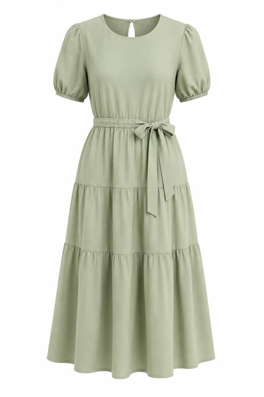 Tiered Woven Midi Dresses Manufacturing
